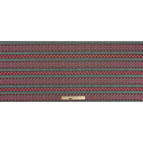 Fluorescent Pink and Lady Green Tribal Jacquard