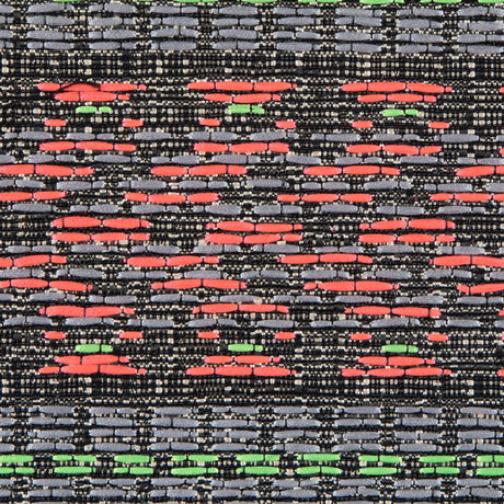 Fluorescent Pink and Lady Green Tribal Jacquard