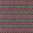 Fluorescent Pink and Lady Green Tribal Jacquard