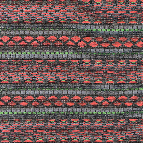 Fluorescent Pink and Lady Green Tribal Jacquard