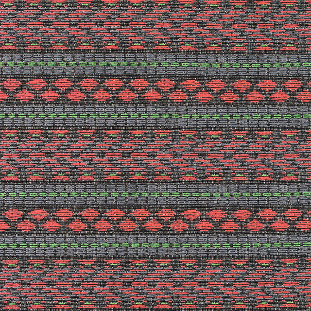 Fluorescent Pink and Lady Green Tribal Jacquard