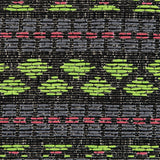 Fluorescent Green and Lady Pink Tribal Jacquard