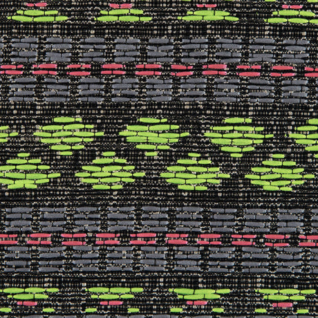 Fluorescent Green and Lady Pink Tribal Jacquard