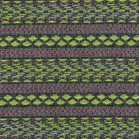 Fluorescent Green and Lady Pink Tribal Jacquard