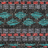 Sea Green and Fluorescent Pink Tribal Jacquard