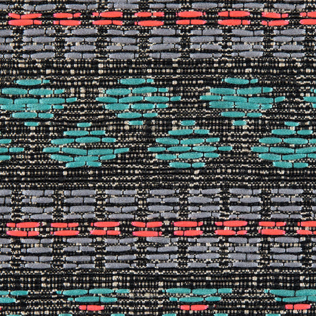 Sea Green and Fluorescent Pink Tribal Jacquard