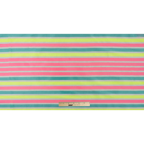 Striped Taffeta - Fluorescent Pink
