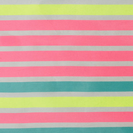 Striped Taffeta - Fluorescent Pink