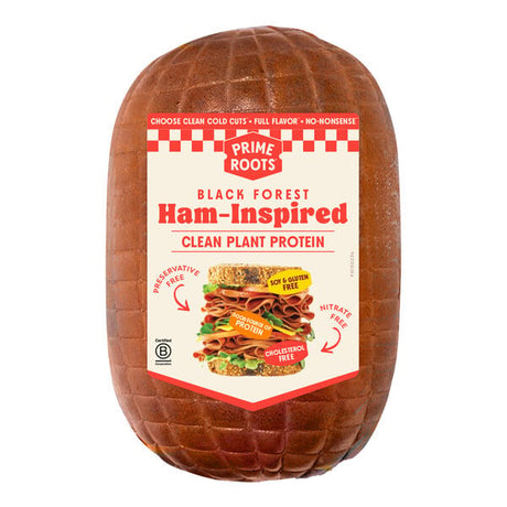Prime Roots Vegan Black Forest Koji-Ham Deli Chub 2.26 lb. - 4/Case