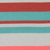 Sea Green and Neon Pink Striped Taffeta