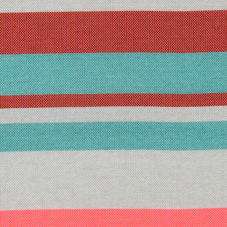 Sea Green and Neon Pink Striped Taffeta