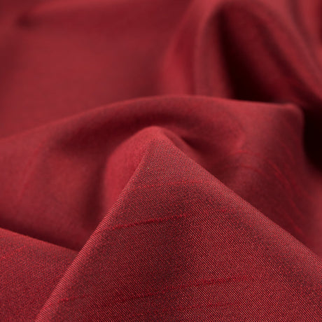 True Red Solid Polyester Shantung