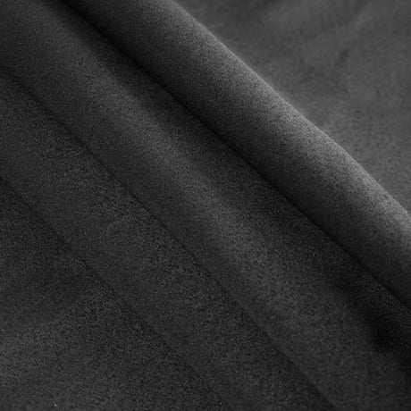 Black Solid Polyester Shantung