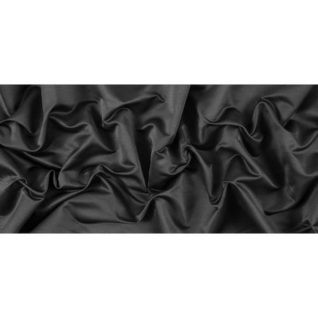 Black Solid Polyester Shantung