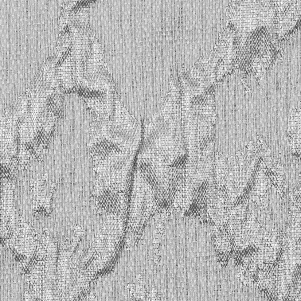 Metallic Silver/Blanc de Blanc Abstract Polyester Brocade/Jacquard