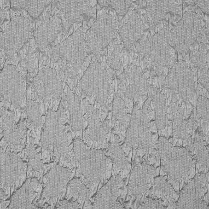 Metallic Silver/Blanc de Blanc Abstract Polyester Brocade/Jacquard