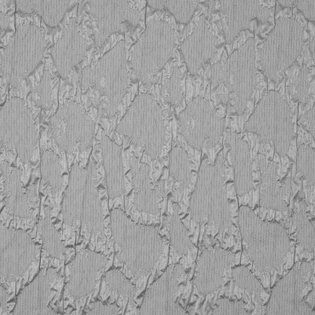 Metallic Silver/Blanc de Blanc Abstract Polyester Brocade/Jacquard