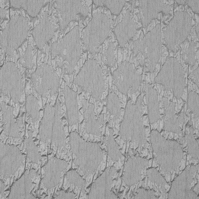 Metallic Silver/Blanc de Blanc Abstract Polyester Brocade/Jacquard