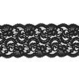 Black Corded Lace Trim - 7.25"