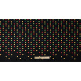 Italian Black/Multi-Colored Embroidered Spacer Mesh