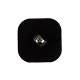 Faceted Square Gunmetal Plastic Button - 40L/25.5mm