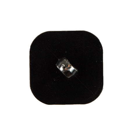 Faceted Square Gunmetal Plastic Button - 40L/25.5mm