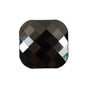 Faceted Square Gunmetal Plastic Button - 40L/25.5mm