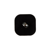 Faceted Square Gunmetal Plastic Button - 34L/21.5