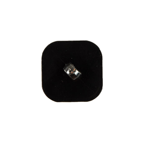 Faceted Square Gunmetal Plastic Button - 34L/21.5