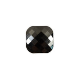 Faceted Square Gunmetal Plastic Button - 24L/15mm