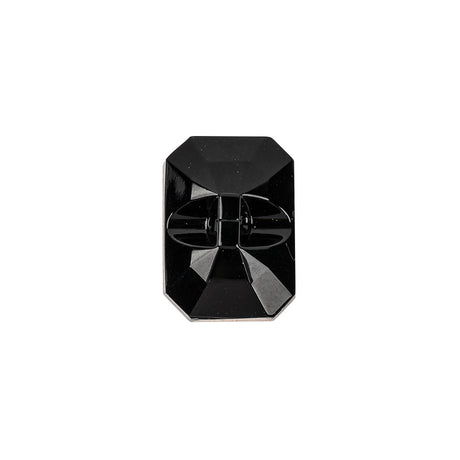 Black and Gold Glass Self Back Button - 30L/19mm