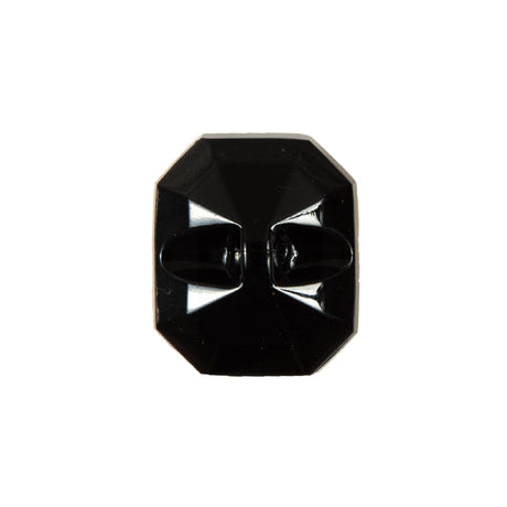 Black/Gold Glass Shank-Back Button - 36L/23mm