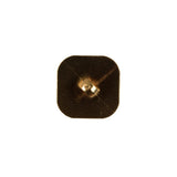 Faceted Square Gold Plastic Button - 24L/15mm