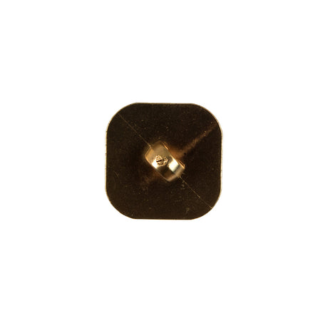Faceted Square Gold Plastic Button - 24L/15mm