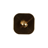 Faceted Square Gold Plastic Button - 36L/23mm