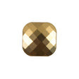 Faceted Square Gold Plastic Button - 36L/23mm