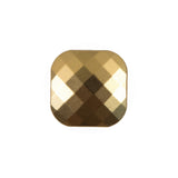 Faceted Square Gold Plastic Button - 36L/23mm