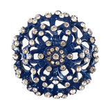 Navy Rhinestone Metal Button - 54L/34mm