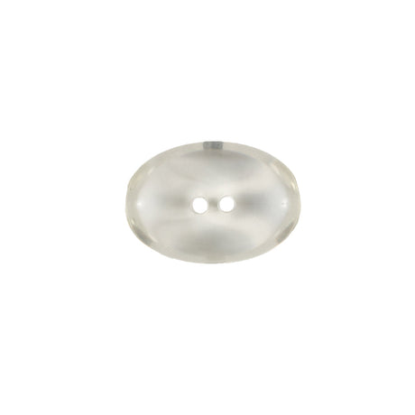 Clear Oval Plastic Button - 32L/20MM