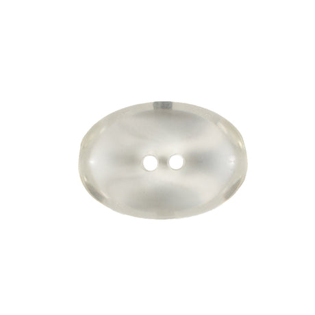 Clear Oval Plastic Button - 24L/15mm