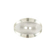 Clear Oval Plastic Button - 24L/15mm