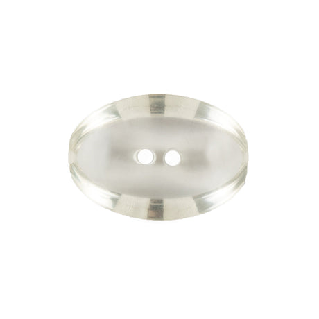Clear Oval Plastic Button - 36L/23MM