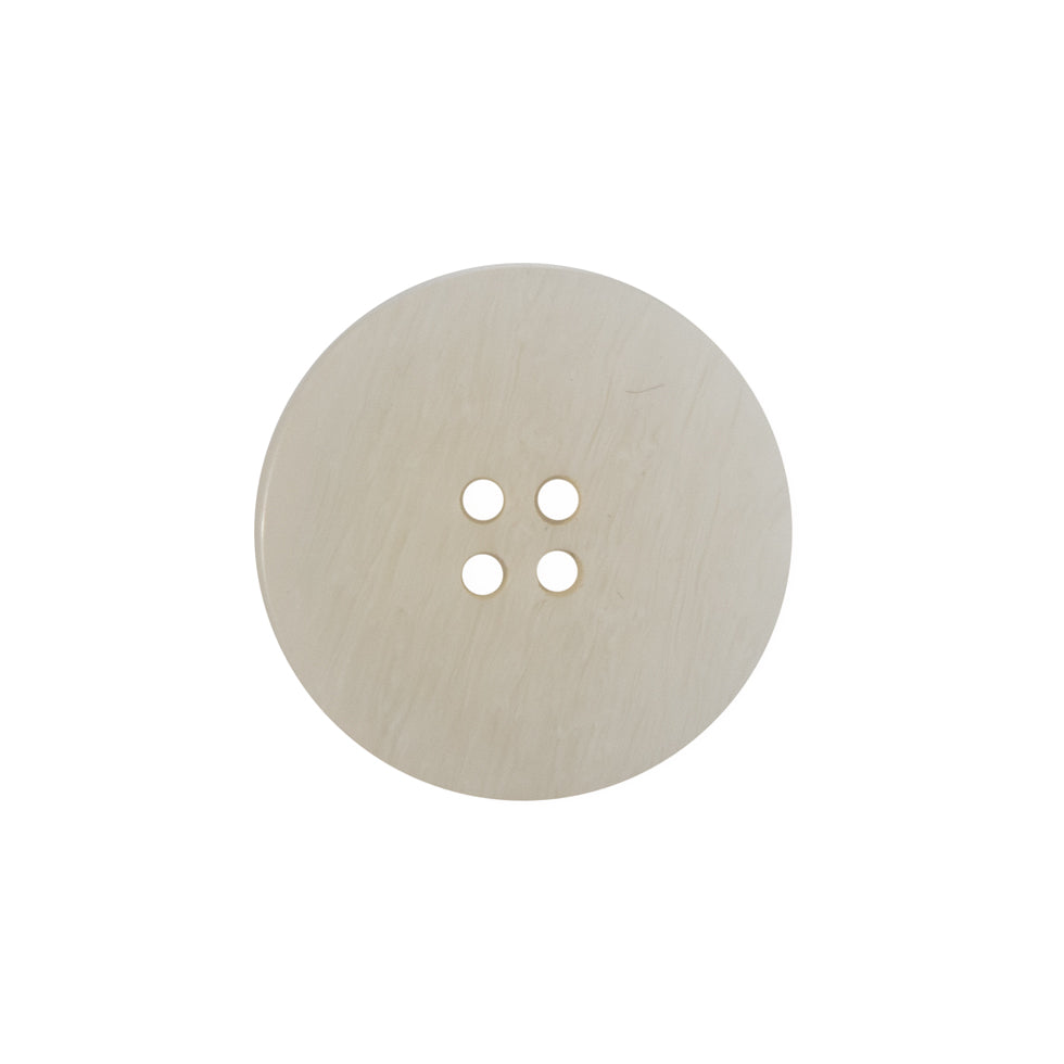 Cream Plastic Coat Button - 33L/21mm