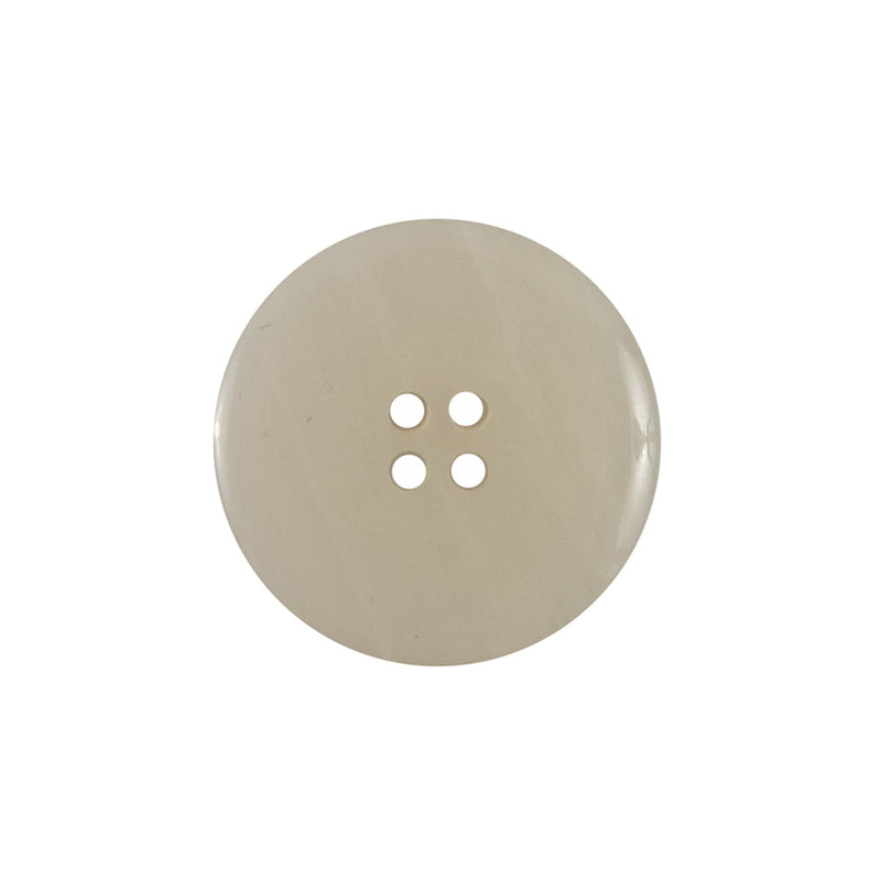 Cream Plastic Coat Button - 33L/21mm