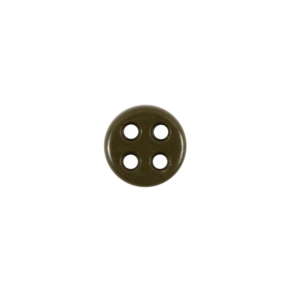 Olive Plastic Button - 18L/11.5mm
