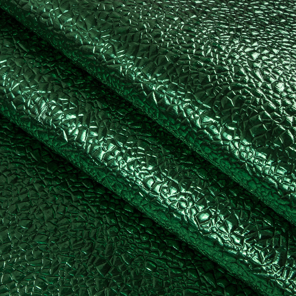 Metallic Green Crackled Vinyl