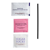 Single Serving Hot Beverage Condiment Kit with Clear Packaging - 500/Case