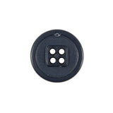 Plastic 4-Hole Button - 32L/20mm - Navy Blue Narrow Rim