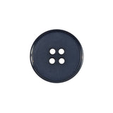 Plastic 4-Hole Button - 32L/20mm - Navy Blue Narrow Rim
