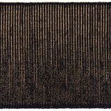 Metallic Gold and Black Elastic - 2"
